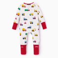 thumbnail image 3 of PatPat Baby Boy Pajamas Viscose from Bamboo 2-Way Zip Fold-Over Foot Cuffs 2Pack Baby Sleepers, 3 of 10