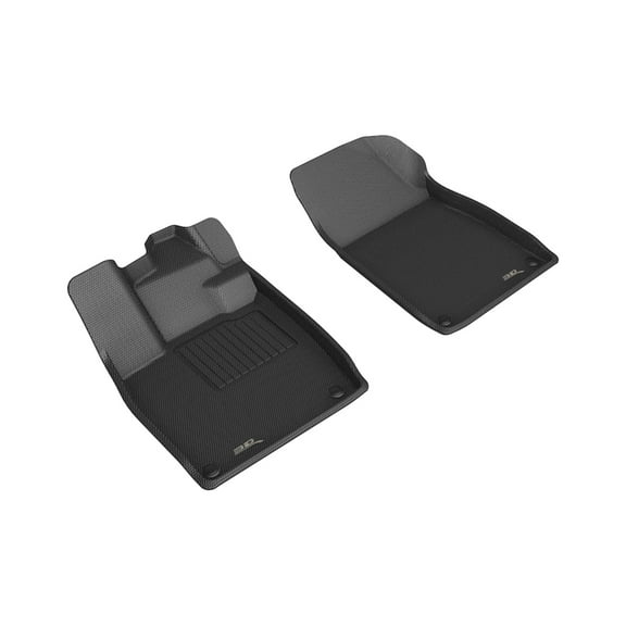3D MAXpider Custom Fit Kagu Floor Mat (Black) Compatible with Volkswagen ID.4 / Audi Q4 E-Tron 2021-2024 - Front Row