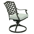 thumbnail image 2 of iPatio Stylish Outdoor Aluminum 5-Piece Round Dining Set: Weather-resistant, Durable, Lightweight, Modern Design Patio Furniture Set with Cushioned Swivel Rockers and Round Table, Gray, 2 of 6