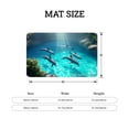 thumbnail image 4 of FJPT Dolphin Ocean Scene Non Slip Flannel Floor Mat Kitchen Mat For Bathroom Kitchen Bedroom Decor 24x16 inch, 4 of 5