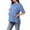 Blue, variant on Joau Women's Maternity Summer T Shirt Short Sleeve Hidden Zipper Nursing Tops for Breastfeeding Side Split Pregnancy Tops Mama Clothes S-XXL