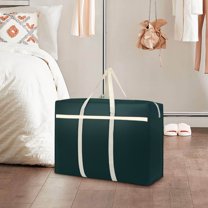 Dademeo Storage Bags for Comforters and Pillows,Large Dust Resistant Collapsible Storage Containers with Clear Window for Comforter Luggage Sheets Wardrobe Organizer