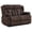 Brown-Velvet, variant on WISHDEER 56.7" Reclining Loveseat Sofa RV Loveseat Recliner Couch Home Theater Seating for Living Room Manual RV Recliners for Travel Trailers