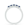thumbnail image 2 of Angara Natural 0.6 Ct. Blue Sapphire Non Eternity Wedding Band in 14K White Gold for Women (Ring Size: 3), 2 of 10