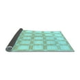 thumbnail image 2 of Ahgly Company Indoor Rectangle Checkered Light Blue Modern Area Rugs, 5' x 7', 2 of 4