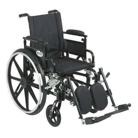 Drive Medical Viper Plus GT Wheelchair with Flip Back Removable Adjustable Desk Arms, Elevating Leg Rests, 16" Seat