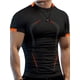 thumbnail image 1 of Camiseta deportiva informal Sunloudy para hombre, camisetas deportivas de manga corta con cuello redondo y patrón de rayas para gimnasio de primavera y verano, ropa para hombre Sunloudy  moda, 1 of 10