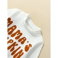 thumbnail image 6 of Wassery Baby Boys 2Pcs Halloween Clothes Set 6M 12M 18M 24M 3T Todddler Fall Outfits Long Sleeve Crew Neck Letters Print Sweatshirt Pumpkin Print Sweatpants Newborn Halloween Costume, 6 of 9