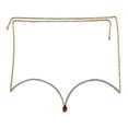 thumbnail image 1 of Chest Chain Water Drop-shaped Rhinestones Jewelry Shining Plated Support Bra Chain for Club, 1 of 8