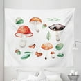 thumbnail image 1 of Autumn Tapestry, Fall Season Mushrooms Chestnuts with Hand Drawn Foliage Leaves Watercolor Design, Fabric Wall Hanging Decor for Bedroom Living Room Dorm, 5 Sizes, Multicolor, by Ambesonne, 1 of 1