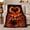 Fiery Drum Set, variant on Fiery Heart Drum Set on Black, Bold Music Style for Drummers, Flame Rhythm Graphic and Father's Day Gift, Warm Flannel Blanket for Music Room and Garage, Home Decor