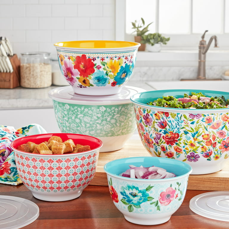 The Pioneer Woman 10 Piece Petal Party Melamine Mixing Bowl Set 