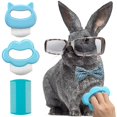 thumbnail image 1 of 3 Pieces Rabbit Grooming Comb Kit Short and Long Hair Removal Cat Massage Comb Rabbit Shell Comb Soft Deshedding Brush Cloud Grooming Comb Double-Side Pet Comb for Rabbit Hamster Bunny Guinea Pig, 1 of 7