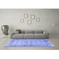 thumbnail image 3 of Ahgly Company Machine Washable Indoor Rectangle Oriental Blue Industrial Area Rugs, 3' x 5', 3 of 4
