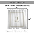 thumbnail image 7 of Creative Products Beige and White Letter L Monogrammed 71x74 Shower Curtain, 7 of 7
