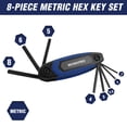 thumbnail image 4 of Juego de llaves Allen WORKPRO de 25 piezas plegables con SAE, métricas, 4 of 9