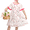Pink, variant on Sunny Fashion Girls Floral Chiffon Dress Short Flutter Sleeve Ruffle Neckline Elastic Waist Summer Dresses 5 Years