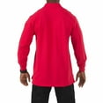 thumbnail image 2 of 5.11 Work Gear Men's Professional Long Sleeve Polo Shirt, Cotton Pique Knit, Reinforced Seams, Range Red, 2X-Large, Style 42056, 2 of 3