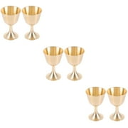 6 Pcs Decor Side Tables Gold End Living Room Brass Wine Glass Offering Supplies Vintage Holy Grail Copper