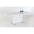 thumbnail image 3 of Inspirer Studio ILIS Extendible Dining Table Pedestal Table MDF High-Gloss White, 3 of 6