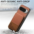 thumbnail image 6 of Dteck for Google Pixel 9 / 9 Pro Case Wallet with Card Holder, RFID Blocking Credit Slots Kickstand Shockproof Phone Cover for Women Men 6.3 inch,Brown, 6 of 9