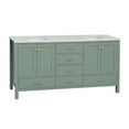 thumbnail image 3 of Horizon 72" Double Bathroom Vanity with Sage Green Cabinet and Engineered Carrara Top, 3 of 6
