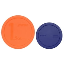 Pyrex 323-PC Orange 1.5qt and 322-PC Blue 1qt Replacement Lid Covers