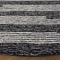 thumbnail image 3 of Safavieh Ebony Hallam Geometric Striped Area Rug, Black/Ivory, 6' x 6' Round, 3 of 10