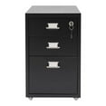 thumbnail image 7 of 3-Drawer Vertical File Cabinet,Metal Mobile File Cabinet with Lock and Curved Handle, Freestanding Filing Cabinet Under Desk,Office Storage Cabinet for Home, Office, Study, Dresser, 7 of 7