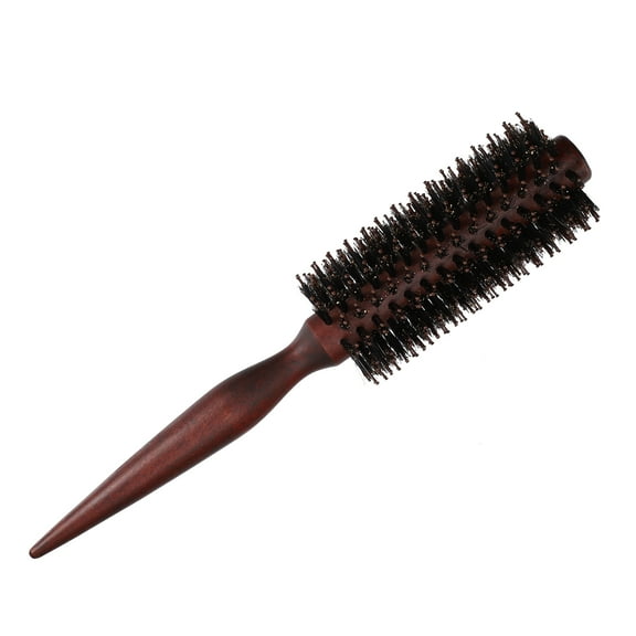 Unique Bargains Straight Hair Brush Round Brush Hairstyle Wavy Styling Tool 1.89" Wood Brown