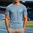 thumbnail image 2 of Lmueinov Mens Quick Dry T-Shirt Mesh Panel Athletic Short Sleeve Gym Workout Shirt Summer Breathable Running Tee for Sports and Casual Wear, 2 of 6