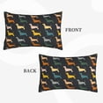 thumbnail image 2 of Balery Plaid Dachshund Bedding Queen Pillow Cases - Envelope Closure - Soft Brushed Microfiber Fabric - Shrinkage and Fade Resistant Pillow Cases-14"x20", 2 of 6