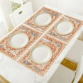 thumbnail image 3 of Boho Placemats Set of 6 Fall Orange Bohemia Vintage Retro Rustic Place Mats for Dining Table Farmhouse Table Mats for Kitchen Dining Decoration, 3 of 6