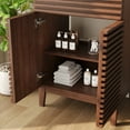 thumbnail image 5 of 24" Bathroom Vanity with Ceramic Sink Top, Pre-assembled Mid-Century Wood Bathroom Cabinet Walnut, 5 of 12