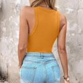 thumbnail image 4 of Women's Tank Tops with Built in Bra Good Support Loose Fit Ribbed Knit Shirts Sleeveless Soft Athletic Yoga Camisole,Yellow M, 4 of 5