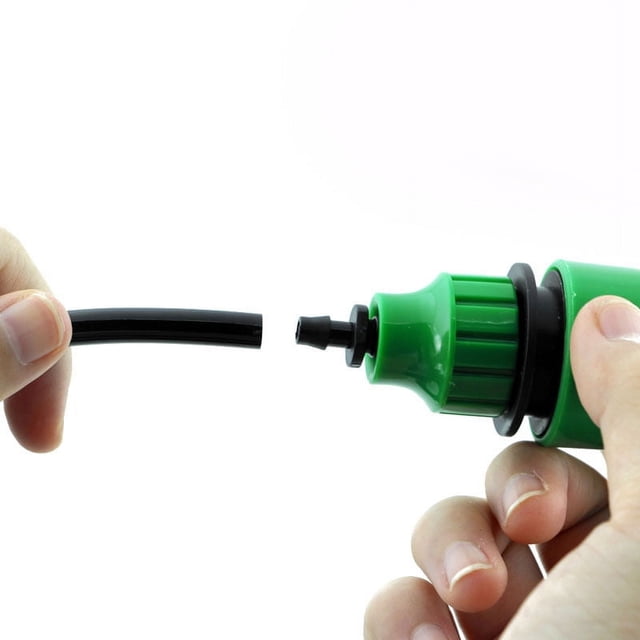 Conector rápido de manguera de agua de jardín TQEHS plástico verde 4/7 mm 8/11 mm