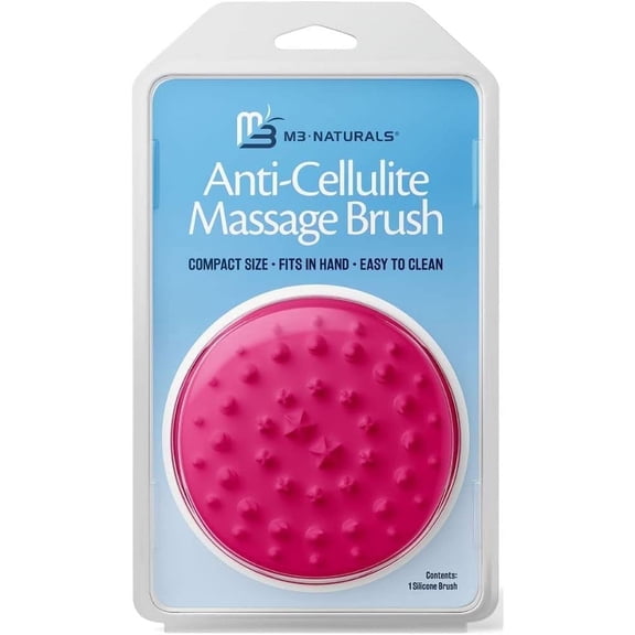 M3 Naturals Silicone Body Massager Brush, 1-Piece Body Scrubber