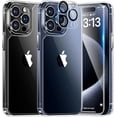 thumbnail image 1 of TAURI Funda para iPhone 13 Pro, [5 en 1] 1X Funda Transparente, [No Amarilla] con 2X Protector de Pantalla + 2X Protector de Lente de Cámara, [Protección de Grado Militar] Funda Delgada para iPhone 13, 1 of 4