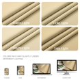 thumbnail image 4 of Juego de cortinas opacas CUCRAF, color beige, 213 cm de longitud, 2 paneles, 4 of 9
