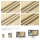 thumbnail image 4 of Juego de cortinas opacas CUCRAF, color beige, 213 cm de longitud, 2 paneles, 4 of 9