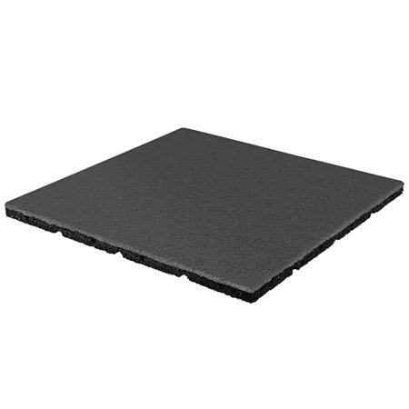 Playsafer Elevate Pro Rubber Safety Tiles for Play Areas, Gyms, 1" Thick, 20" x 20 (Gray, 10 Tiles)
