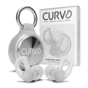 CURVD Everyday Earplugs + Case Clip Bundle – Perfect for Sleep, Travel, Noise Sensitivity/Canceling, with Portable Waterproof Container & Silicone Sleeve (Cloud)