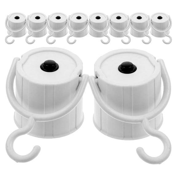 10 PCS Emergency Light Bulb Lamp Holder White with Hook, E27 Plastic Socket for E27 Bulbs with Built-in Battery, Dining Room and Home Use Money-Saving Design