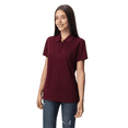 thumbnail image 4 of Zfeel Women High Performance Pure Dry Fit Poly Polo, Comfortable Short Sleeve Shirt, Maroon, M, 4 of 6