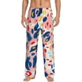 thumbnail image 2 of Lsque Abstract Leopard Print Print Men's Pajama Pants, Lounge Pant - Comfortable Home Wear,Elastic Waistband, Stylish Design-Medium, 2 of 9