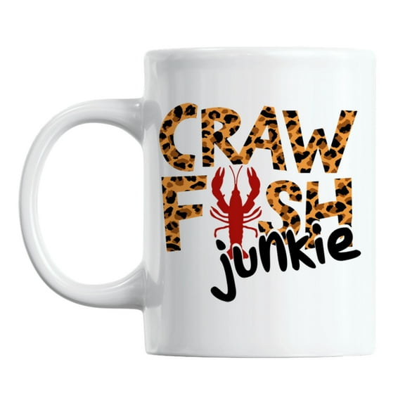 Crawfish Junkie feat. a Crayfish or Crawdad Coffee & Tea Mug (11oz)