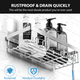 thumbnail image 4 of Dasaka 5 Pack Shower Caddy,12.6 in No Drilling Stainless Steel Adhesive Silver Shower Shelf, 4 of 7