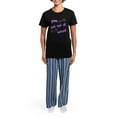 thumbnail image 4 of CafePress - You Had Me At Woof Women's Dark Pajamas - Women's Short Sleeve Print T-Shirt and Pants Dark Cotton Pajama Set, 4 of 7