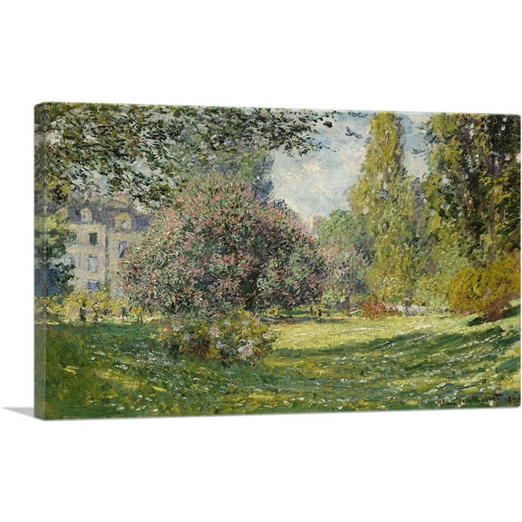 ARTCANVAS The Parc Monceau Landscape Canvas Art Print by Claude Monet - Size: 26" x 18" (0.75" Deep)