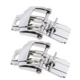 thumbnail image 1 of MERIGLARE 2x Stainless Steel Folding Clasp 18mm Butterfly Folding Clasp Pin Buckle Closing, 1 of 8